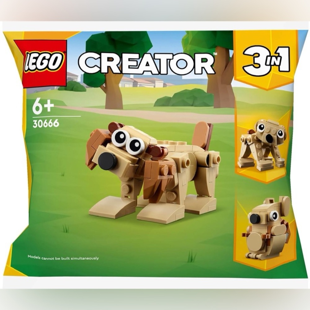 NWT. Set of 3 LEGO Gift Animals Dog Bear Squirrel 3 in 1 Polybagged 75-Piece Set